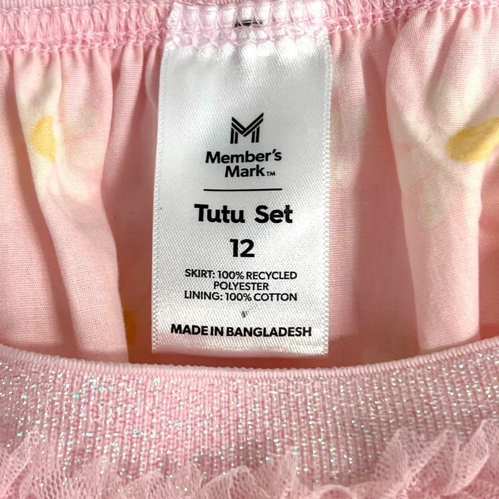 MEMBERS Mark Girls 2-piece Long Sleeve Graphic Unicorn Shirt & Tutu - 12